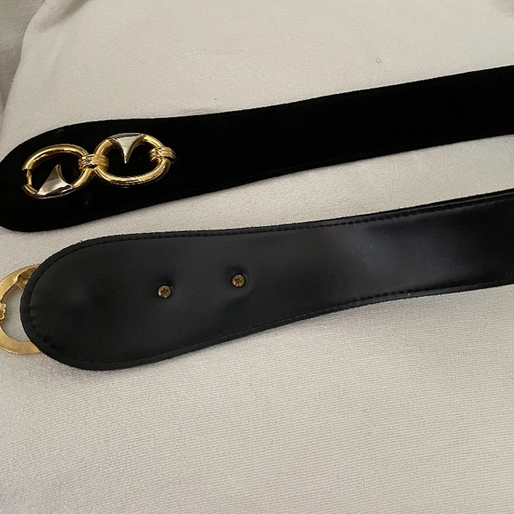 Retro, Black Suede, Women’s Belt. 34” - Picture 5 of 6